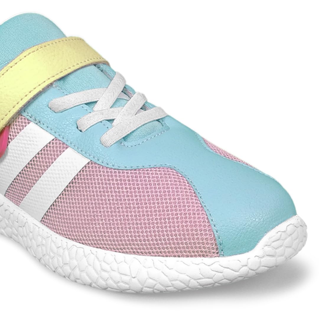 KazarMax Hopits Pastel Color Block Casual |Running |Walking Shoes for Kids Girls -13 Kids UK Multicolor 4