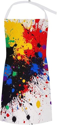 Miniatura 2 de Delantal de moda para mujer, resistente al agua, babero de bolsillo grande para cocina, lavavajillas