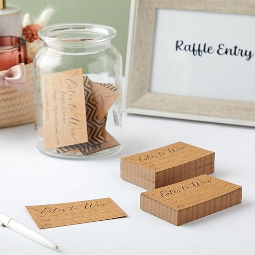 Miniatura 2 de Juvale Paquete de 200 tarjetas de entrada para ganar de 3.5 x 2, boletos de rifas de papel kraft para concursos, subastas y sorteos