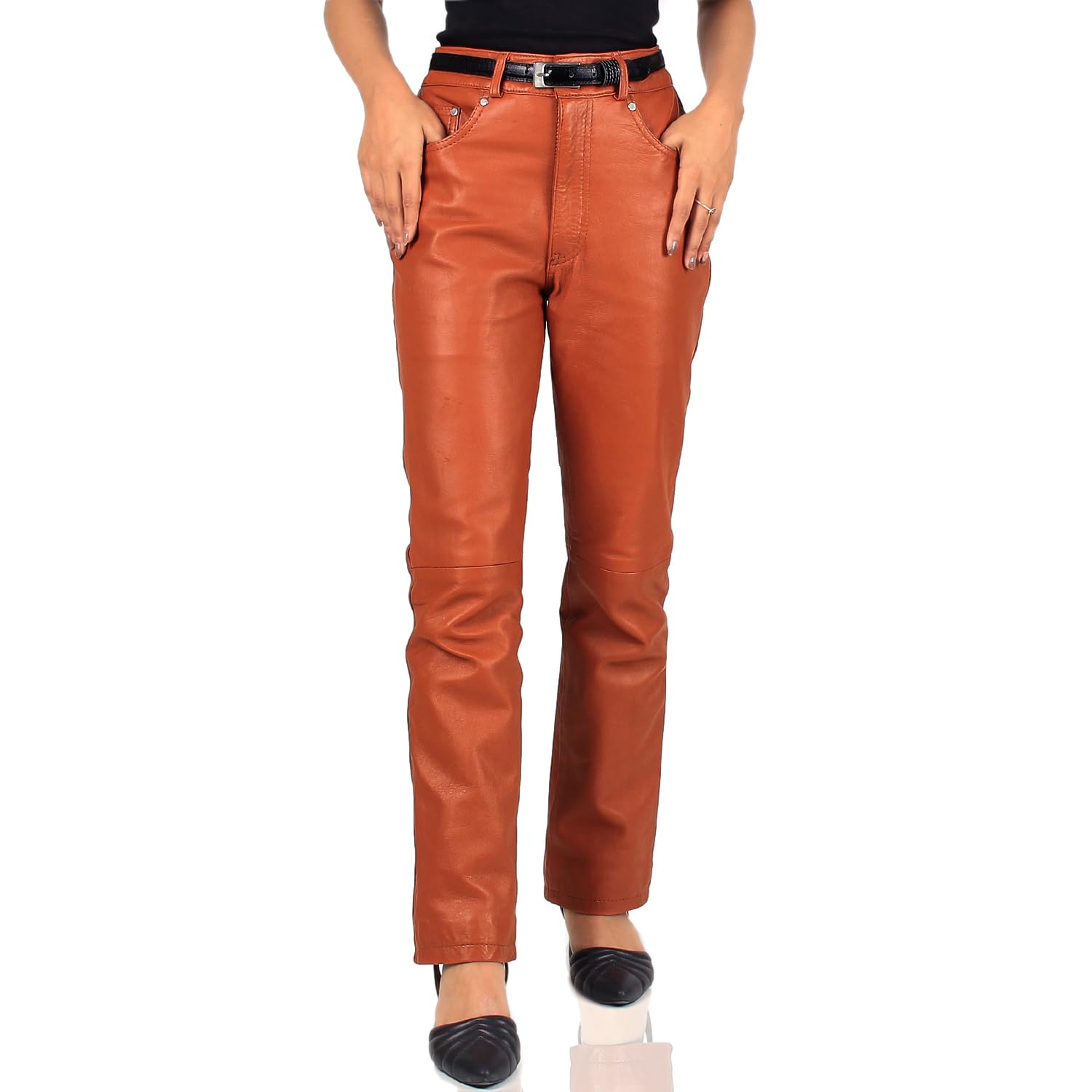 Laverapelle Womens Genuine Lambskin Leather Pants