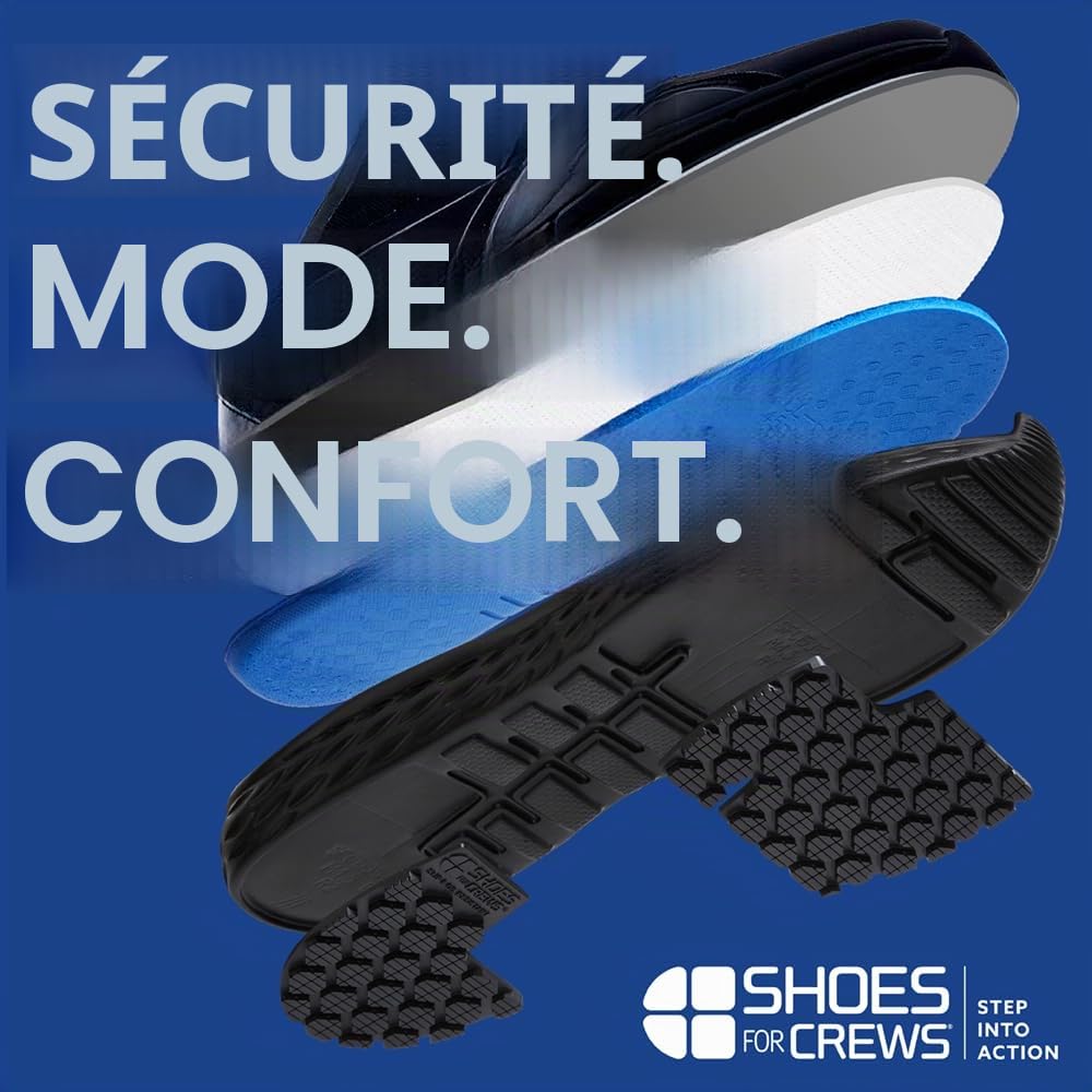 Shoes for Crews Fergus, Chaussures de Sécurité Hommes et Femmes avec Embout de Sécurité et Anti-Perforation, Chaussures de Travail S3 Imperméables