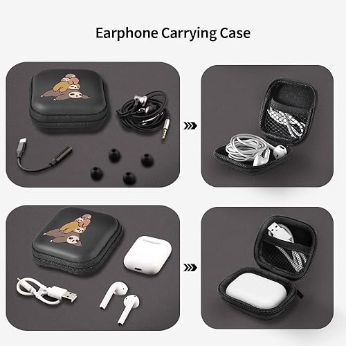 Miniatura 3 de MAYCARI Estuche para auriculares para auriculares Duro Viaje Gadget Bag Cuatro perezoso Earbud Case Mini bolsa EVA bolsa de almacenamiento