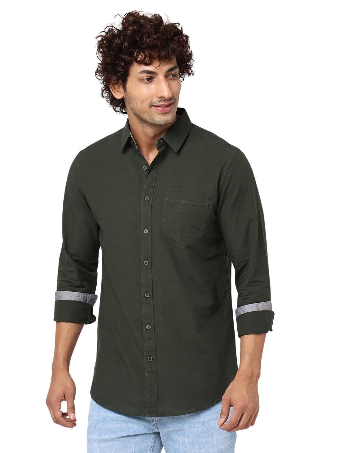 blue buddha Men's Cotton Regular Slim Fit Shirts - Spread Collar & Full Sleeves - Stylish Comfort for Everyday Wear-picture-16