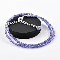 Vista 142 de Natural Moonstone Gemstones Choker Necklace, Faceted Rounds Beads, Silver Plated Jewelry, Healing Crystals, Birthday, Handamde, Minimalist, Women