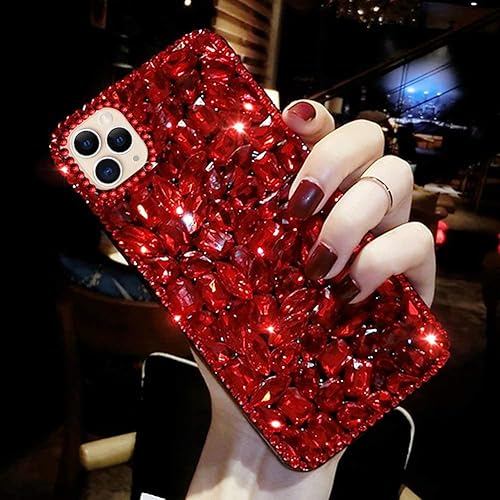 Funda para iPhone 11 Pro Max con diamantes, 3D hecha a mano con diamantes de imitación brillantes, funda de lujo con diamantes de imitación