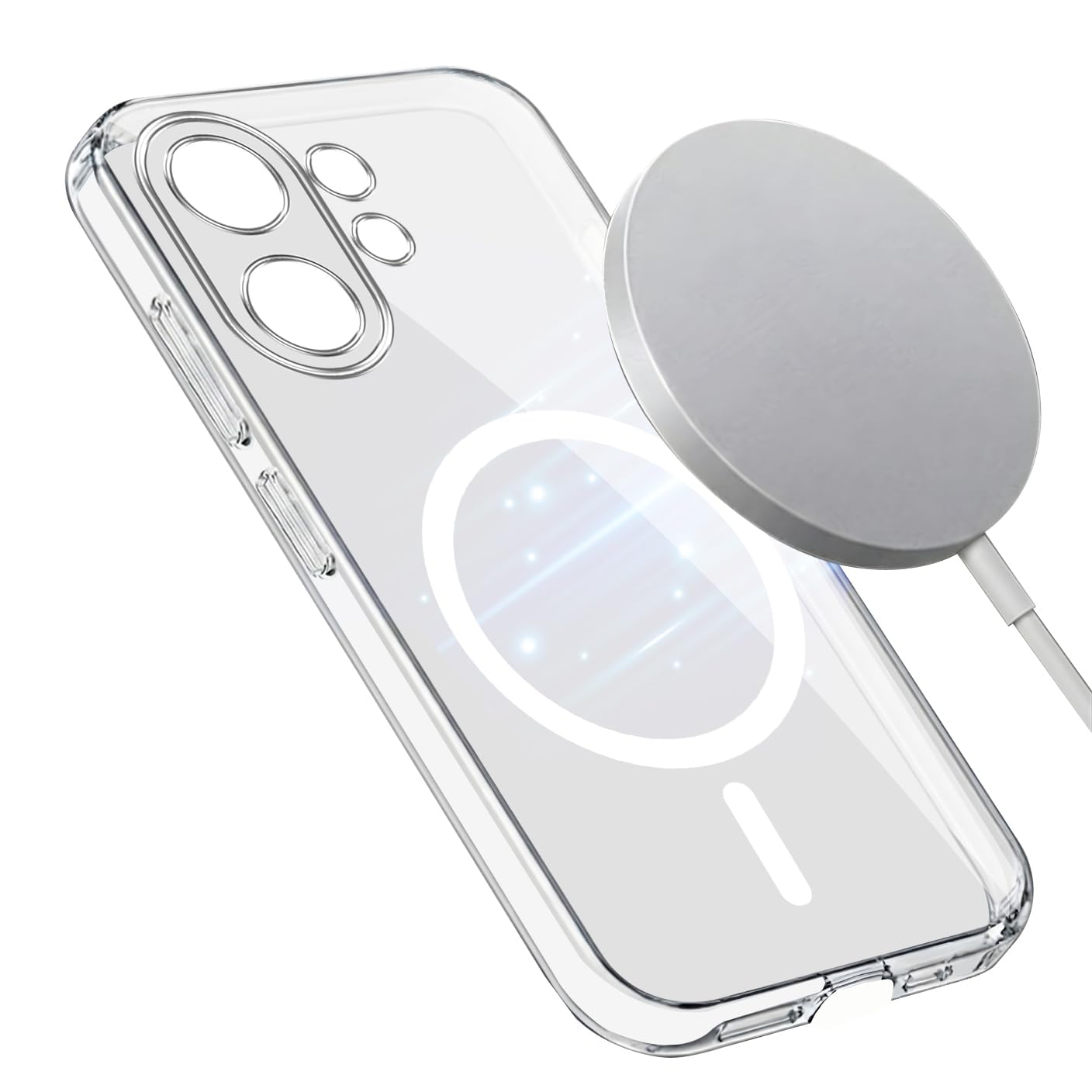 Jkobi Lifetime Anti-Yellow MagSafe Compatible Clear Back Case Cover for Vivo V60 | Vivo T4 Pro (Sleek Hard Crystal | Shockproof and Camera Protection) Jkobi Lifetime Anti-Yellow MagSafe Compatible Clear Back Case Cover for Vivo V60 | Vivo T4 Pro (Sleek Hard Crystal | Shockproof and Camera Protection)