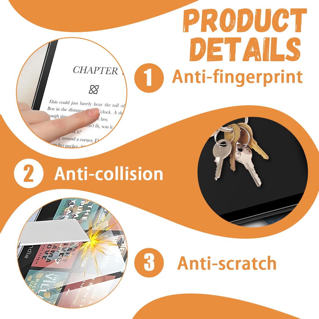 Kindle Paperwhite Pellicola Protettiva 2 Pezzi 7 Pollici Antiriflesso 12A Generazione 2024