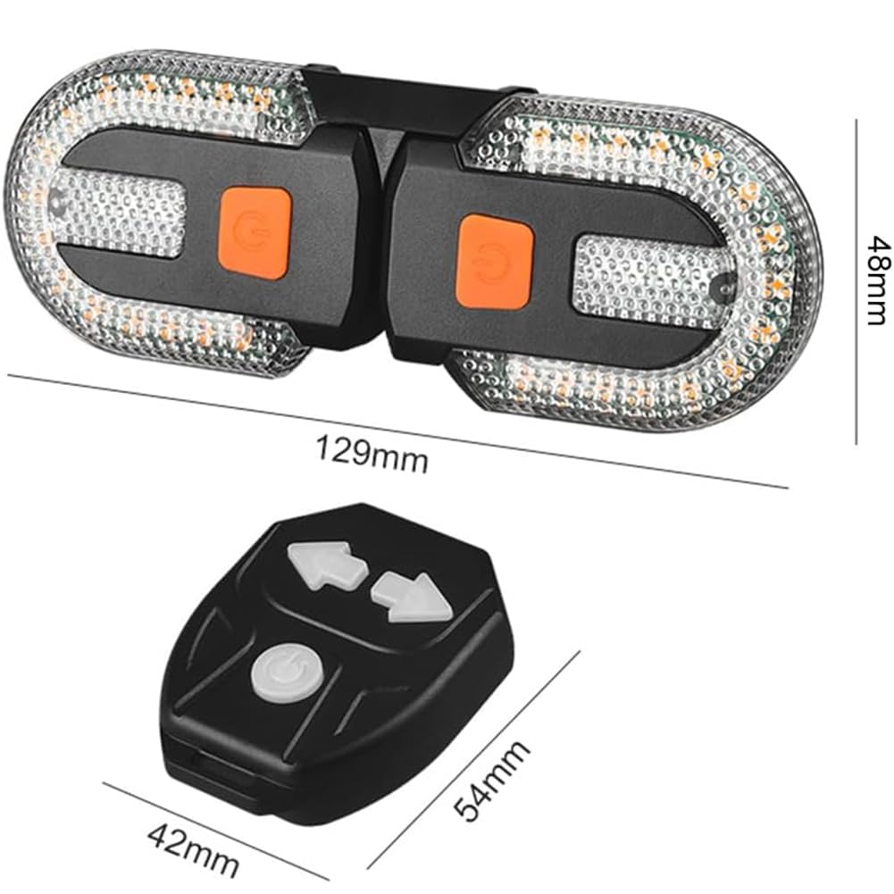 Fanale posteriore per bicicletta, con telecomando wireless, impermeabile, con 5 modalità e telecomando, può essere montato sulla parte anteriore e posteriore della bicicletta