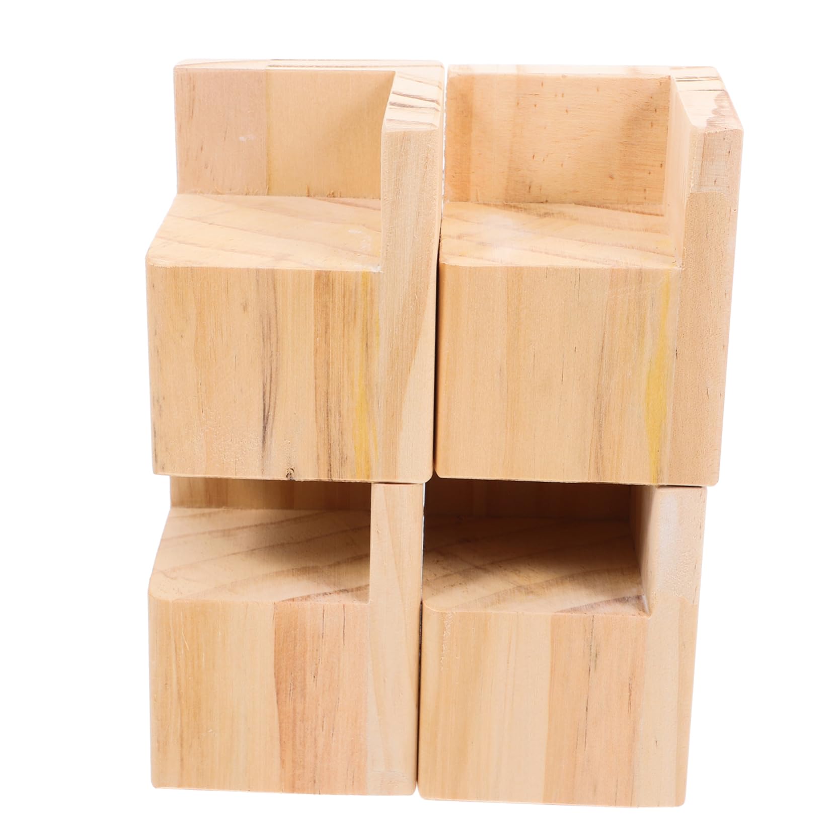 SHINEOFI 4pcs Heavy Duty Furniture Risers, Bed Risers for Sofas, Wooden Bed Raising Blocks Chair Leg Extenders, 5cm Height Raisers for Desk, Table and Couch Stability