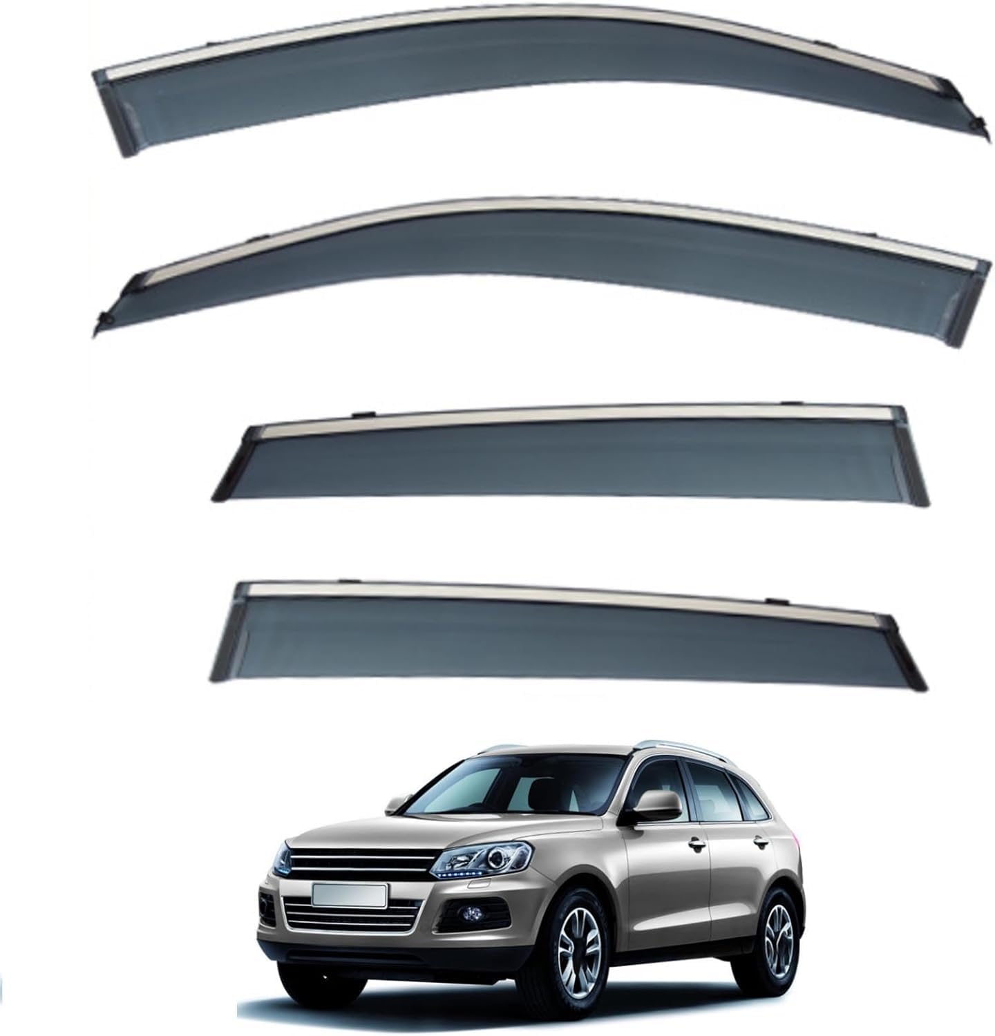 nwsplmy Wind Deflectors for Zotye T600/T600 Coupe MK1 2013-2021, Rain Guards Window Visors, 4-Piece, Protects Against Fading & Cracks