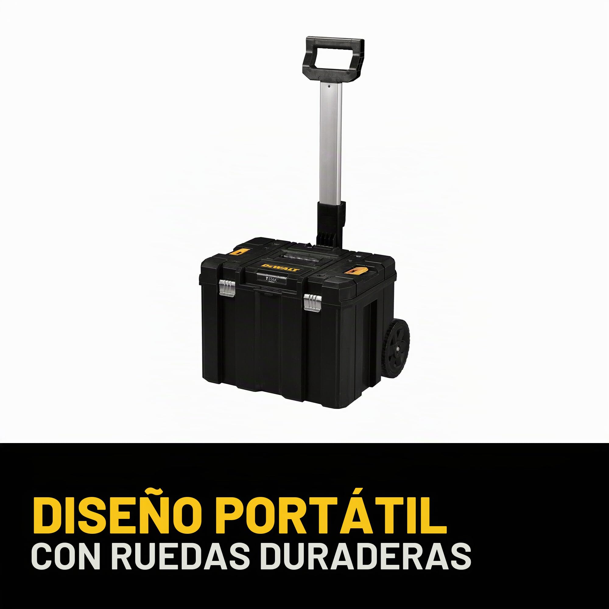 DEWALT Caja de herramientas con ruedas, TSTAK, caja profunda con ruedas (DWST17820)