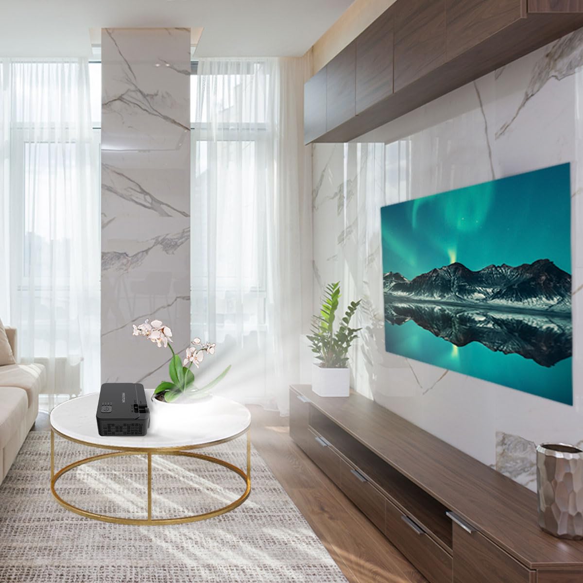 PRIXTON Goya - Proyector 2.800 Lumens, 2 Altavoces, Mando Distancia, 50.000H, VGA, 2xHDMI, USB2.0, MicroSD y AV, Negro (Reacondicionado)