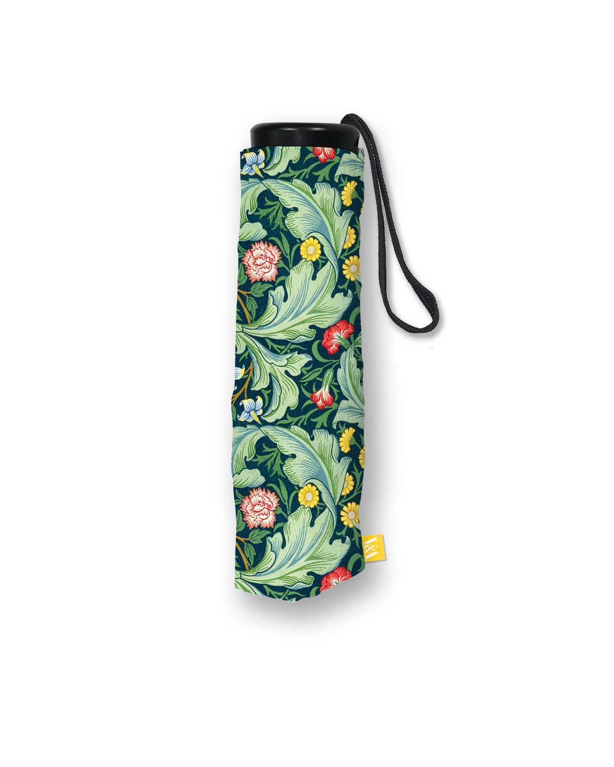 Museums & Galleries Umbrella & Matching Sleeve with Zip - J.H. Dearle 'Leicester Wallpaper' Floral Design - V&A Collection Lightweight & Reinforced