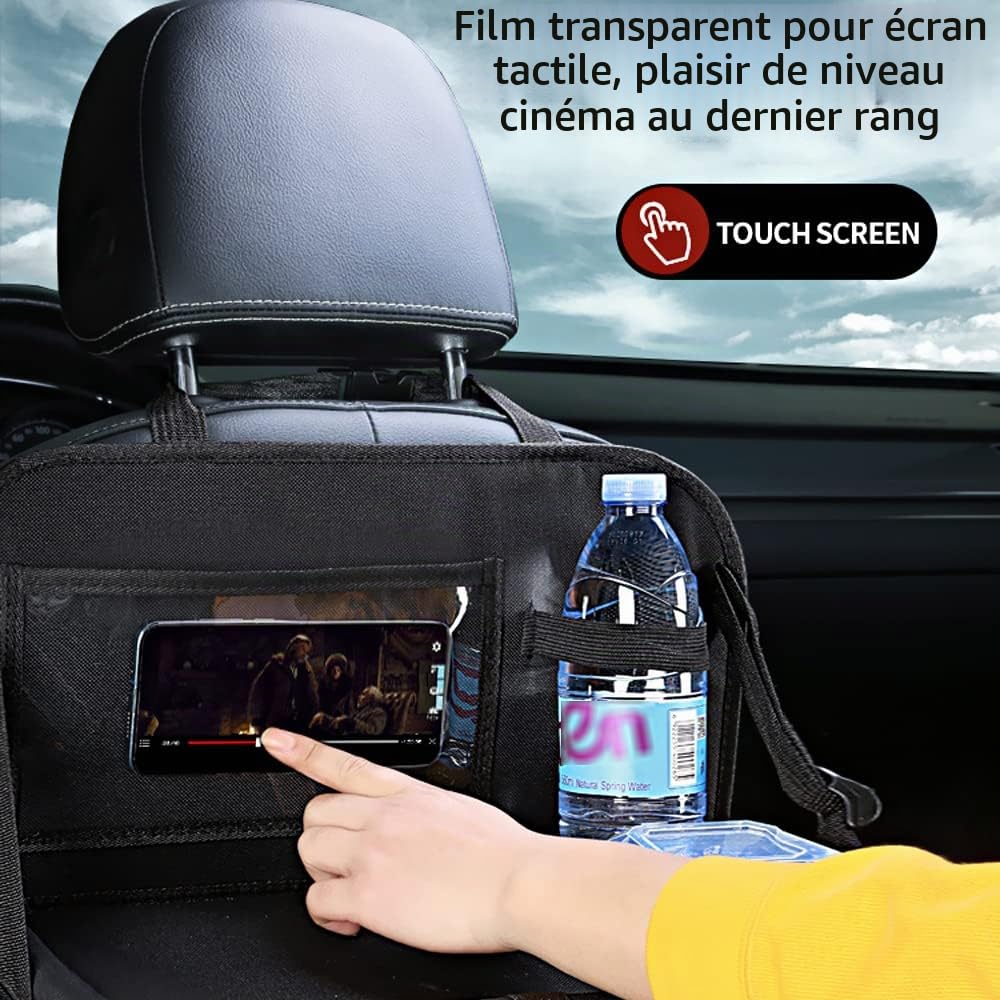 Organiseur de siège de voiture, organiseur de siège arrière | rangement de siège de voiture pour enfants avec support de table à manger pliable et plusieurs poches, pour voyage, parents