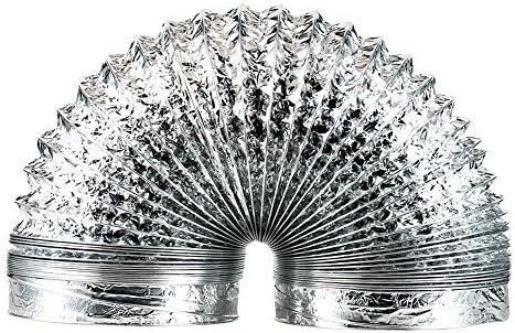 VANDESAIL 6 inch Ducting, Air Conditioner Hose, Flexible ducting 1.5m (Silver-6inch 5ft)