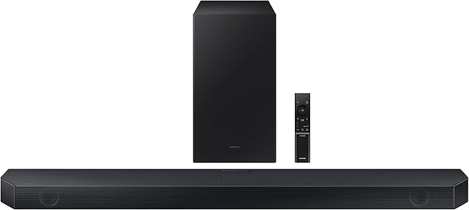 Samsung HW-Q600C 3.1.2ch Soundbar w/Dolby Audio, Q-Symphony, Adaptive Sound, HDMI eARC, Game Mode Pro, Bluetooth, Acoustic Beam, Tap Sound