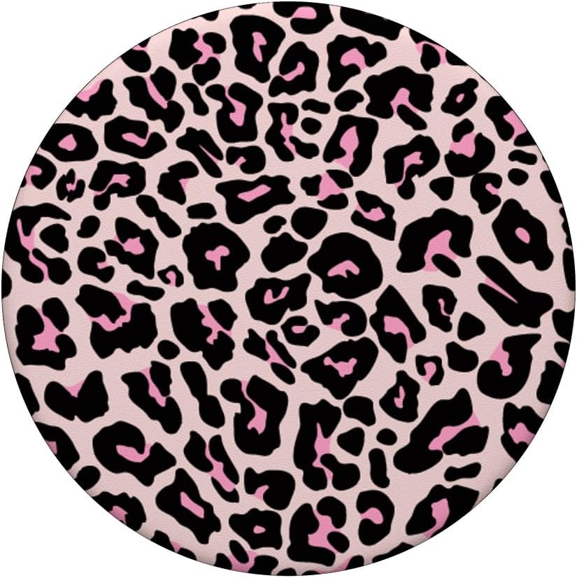 Light Pink Leopard Skin - Wild Animal Print Cheetah Pattern PopSockets Adhesive PopGrip - Image 3