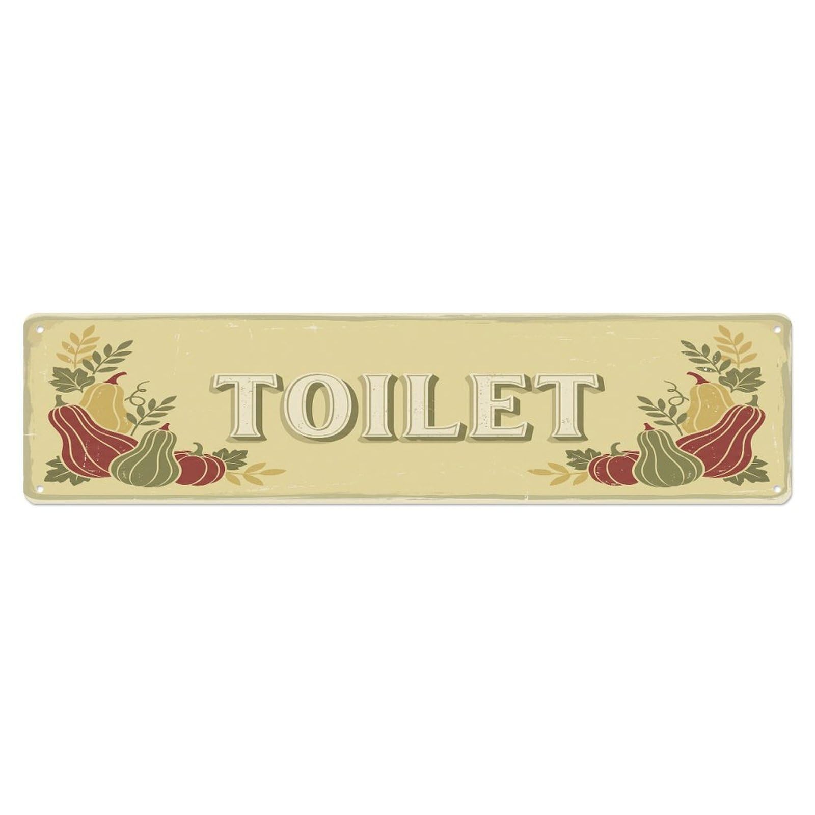 Cmhok Vintage Style Toilet Signage Gourd Vintage Metal Tin Sign Wall Decor For Cafe, Club, Garden Metal Poster 4X16inch