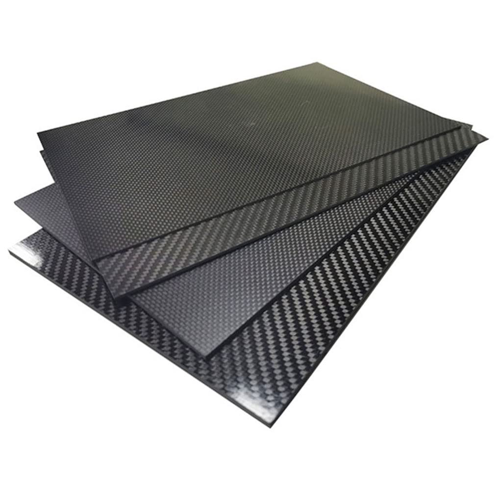 1pcs Size 400mm×200mm Thickness 0.5-6mm Carbon Fiber Plate Panel Sheet 100% 3K Carbon Fiber Sheet,(Plain Matte,0.5mm)