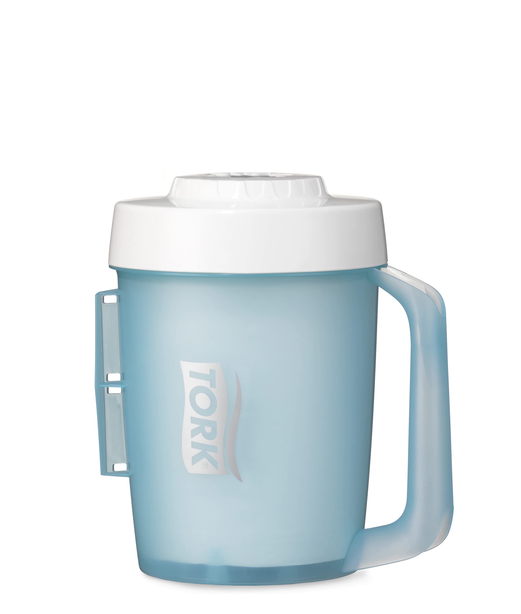 Tork Mini Innenabrollungsspender Weiß und Türkis M1, Einhändige Bedienung, Performance Linie, 658002