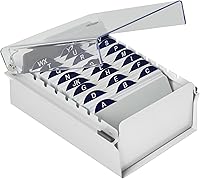 Vista 1 de Acrimet Caja organizadora de archivos de 3 x 5 tarjetas, base de metal, resistente (tarjetas de índice AZ y divisor incluidos)