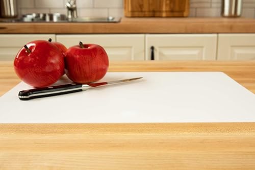 Miniatura 5 de Alfombrillas para tablas de cortar de grado comercial de 15 x 12 pulgadas, juego de 4 unidades, plástico blanco flexible de 1/16 pulgadas de grosor,