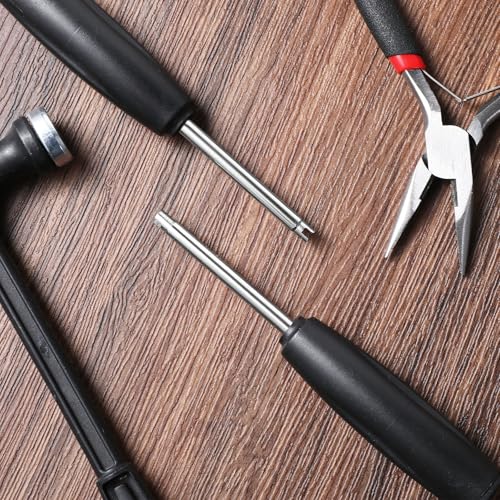 Image of Psyqtsuary 2 Pieces Valve Core Torque Tool Screwdriver Tire Valve Stem Core Remover Tool Valve Core Removal and Installation Tools for All Standard, Silver