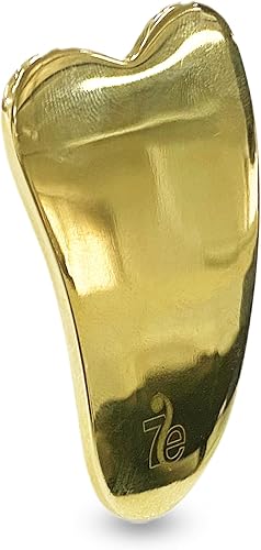 Gua Sha - Herramientas faciales de bronce ayurvédico Kansa Guasha para cara, herramientas de cuidado de la piel para masaje facial