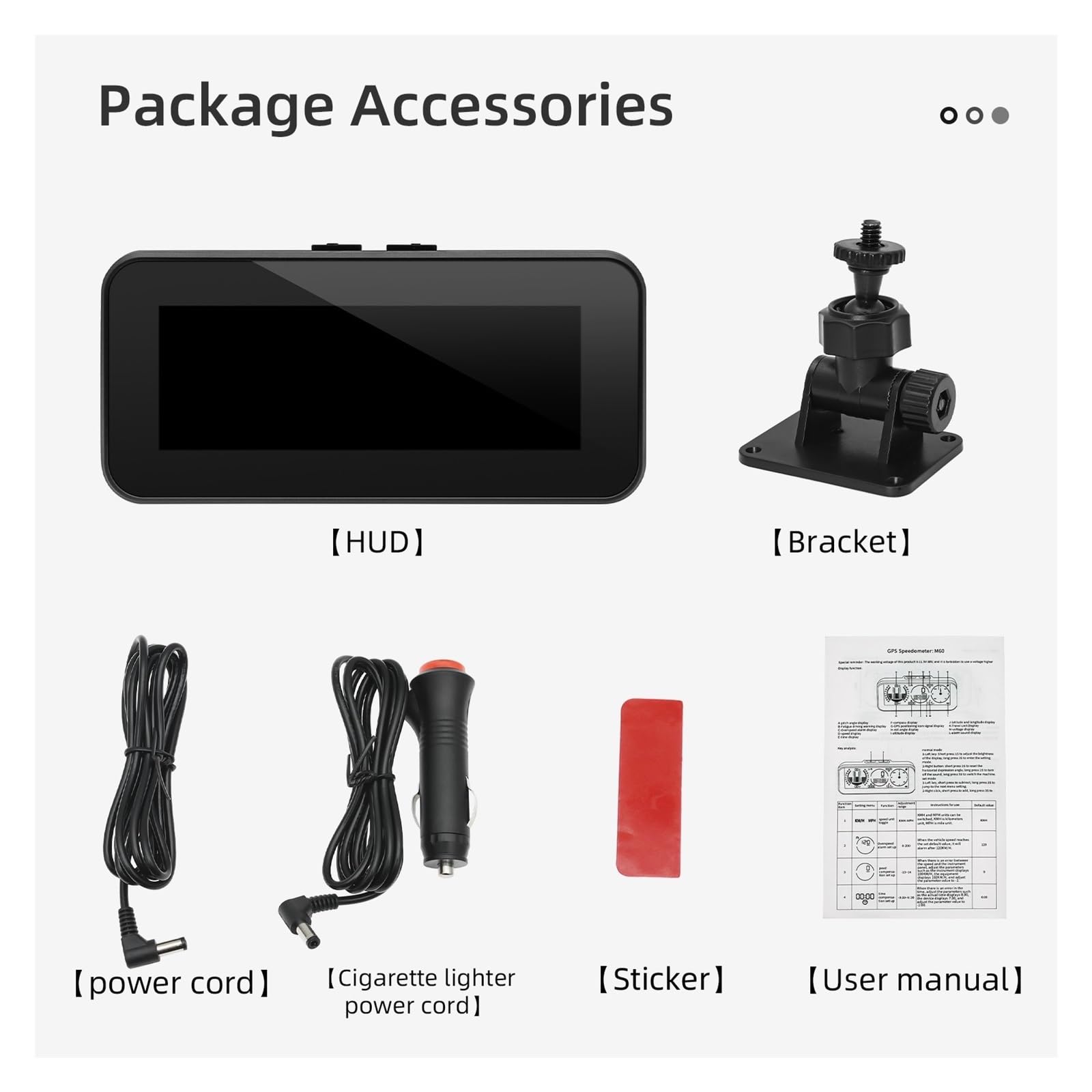 Pantalla Frontal M60 GPS For Coche Velocímetro HUD Inclinómetro Inteligente Velocidad Todoterreno Inclinación Ángulo De Inclinación Brújula Medidor De Pendiente para todos los vehículos