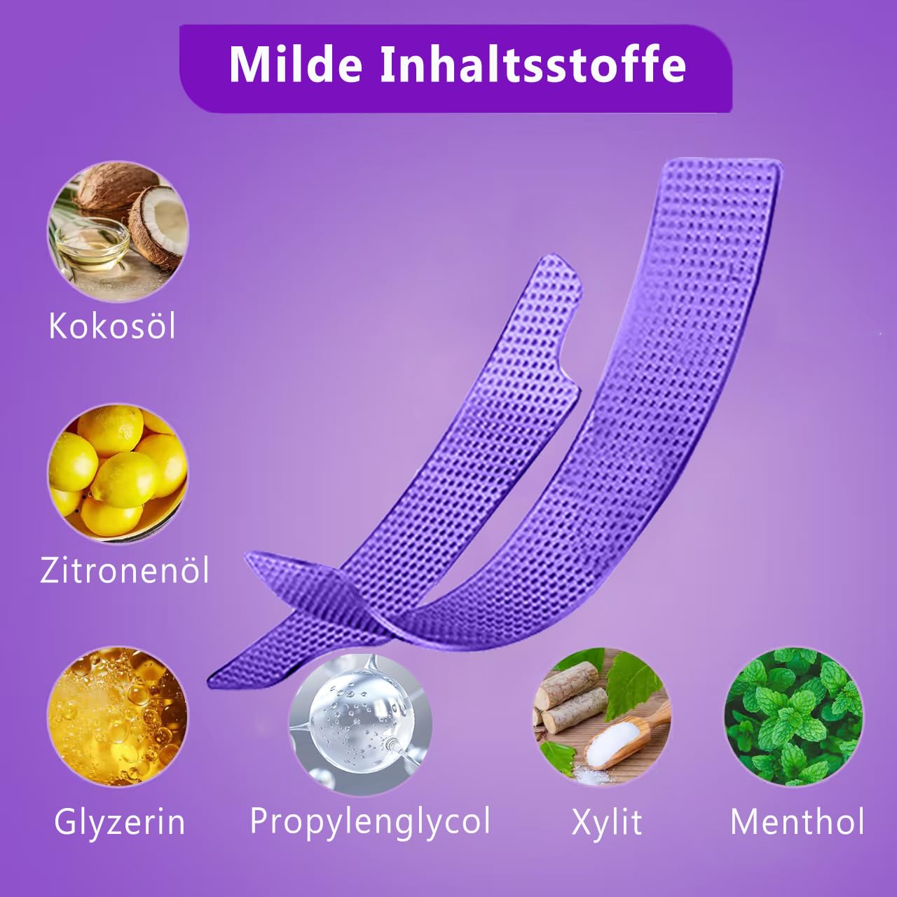 Lila Teeth Whitening Strips, Bleaching Zahnaufhellung-Streifen in 14 Tagen, Einfachen Aufhellen Zähne für Schnelles Entfernen Aller Flecken und Sie Sich Schnell Weiße Zähne