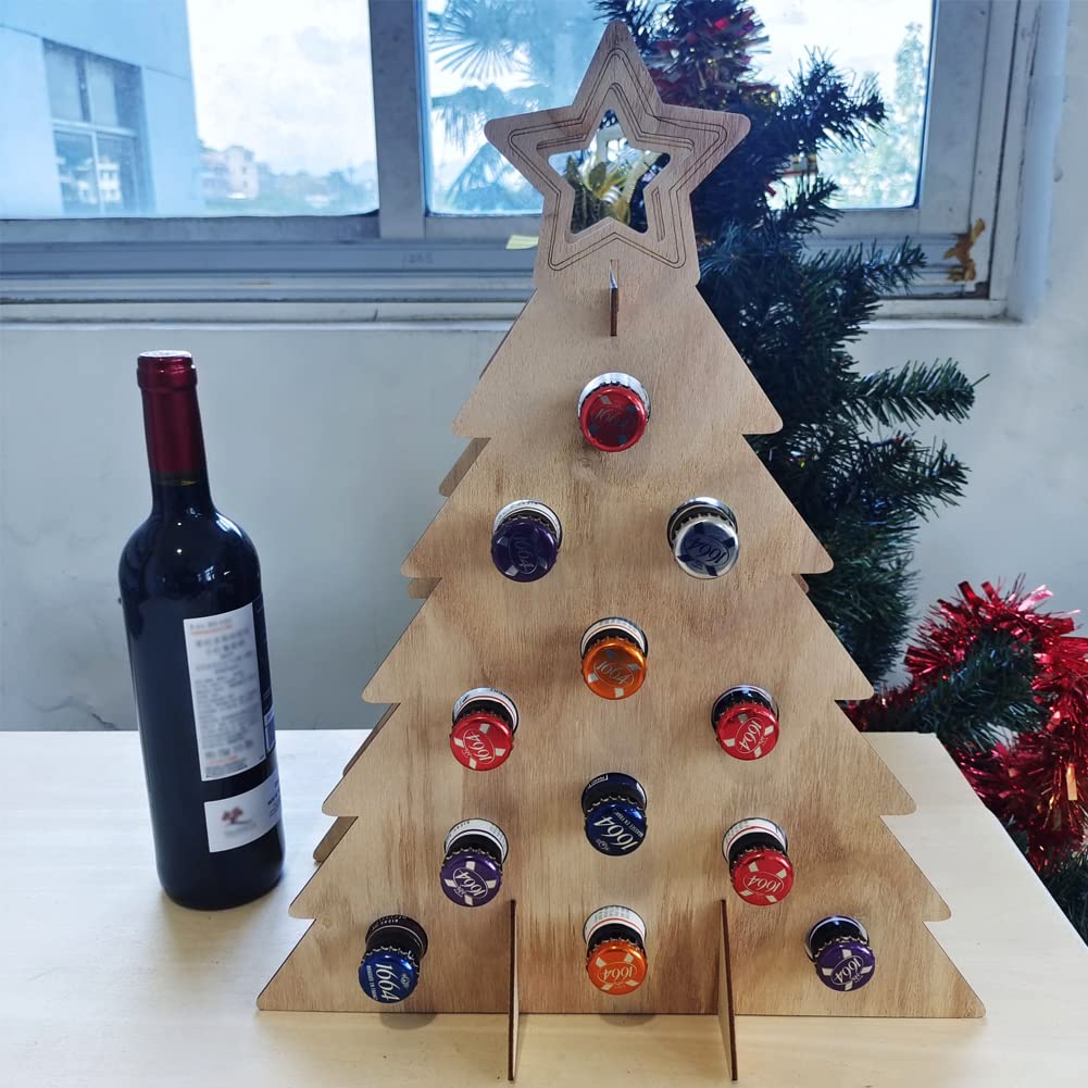 Amazon.com: Wooden Christmas Tree Alcohol Holder 12 Days Countdown Advent  Calendar Decor Wine Stand Holiday Wine Rack Wine and Spirits Gifts Christmas  Decoration Home Calendars Decor : Home & Kitchen