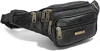 Pochete Masculina de Couro Legítimo Grande Espaçosa Cor:Marrom