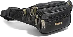 Pochete Masculina de Couro Legítimo Grande Espaçosa Cor:Marrom