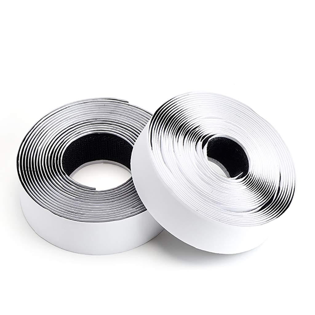 Auto Adhesivo Fuerte 25m, Tape Gancho y Cinta de Lazo Banda Autoadhesivo con Cierre Doble Cara, para plásticos, Piso, Puerta, vidrios. - Negro 5cm Ancho