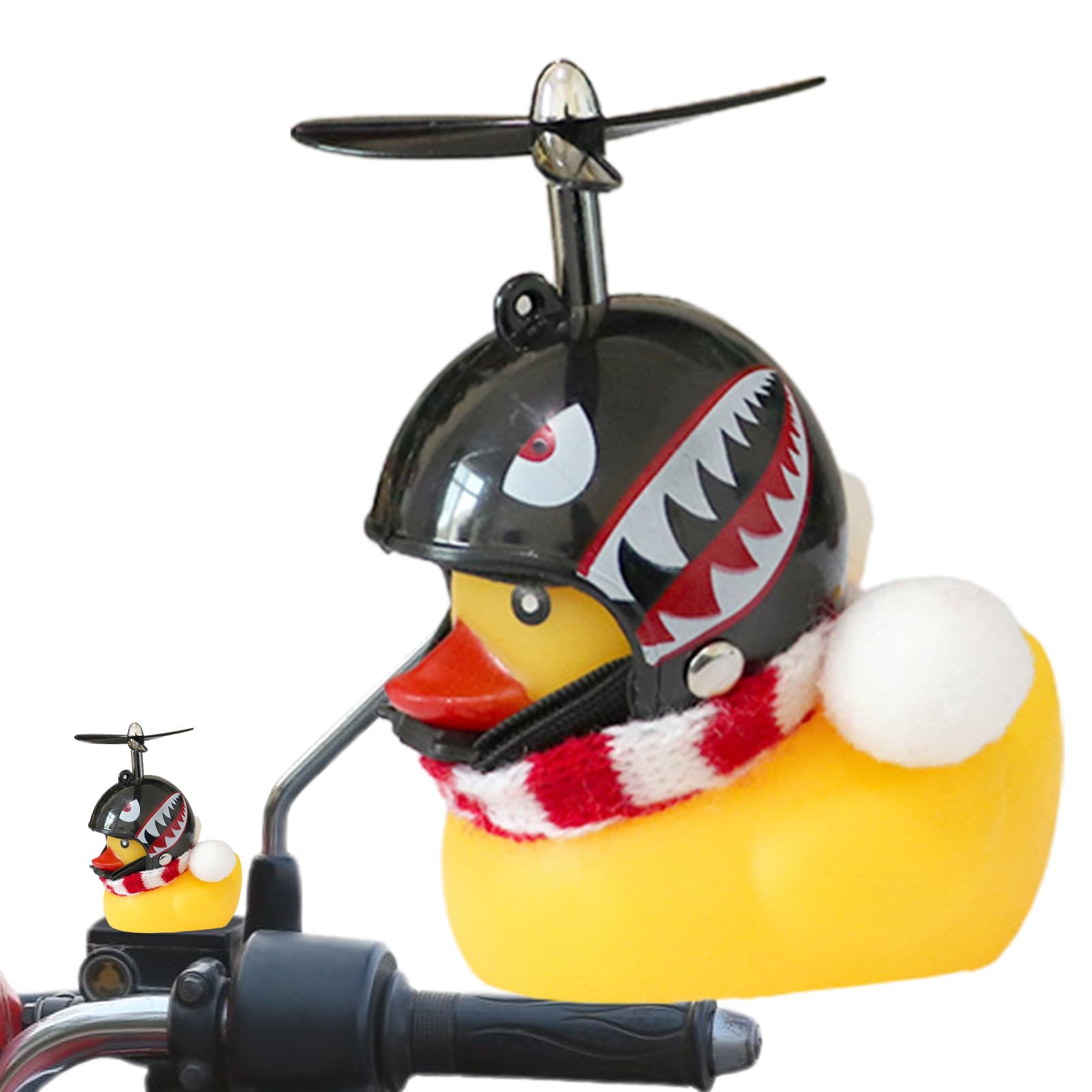 Muiltvoe Rubber Christmas Duck – 6.8x6x9.5cm Cartoon Dashboard Ornament, Smooth Decorative Accessory | Perfect for Car Home Christmas Decor Table Shelf Office Dashboard Kids Room Holiday Celebration