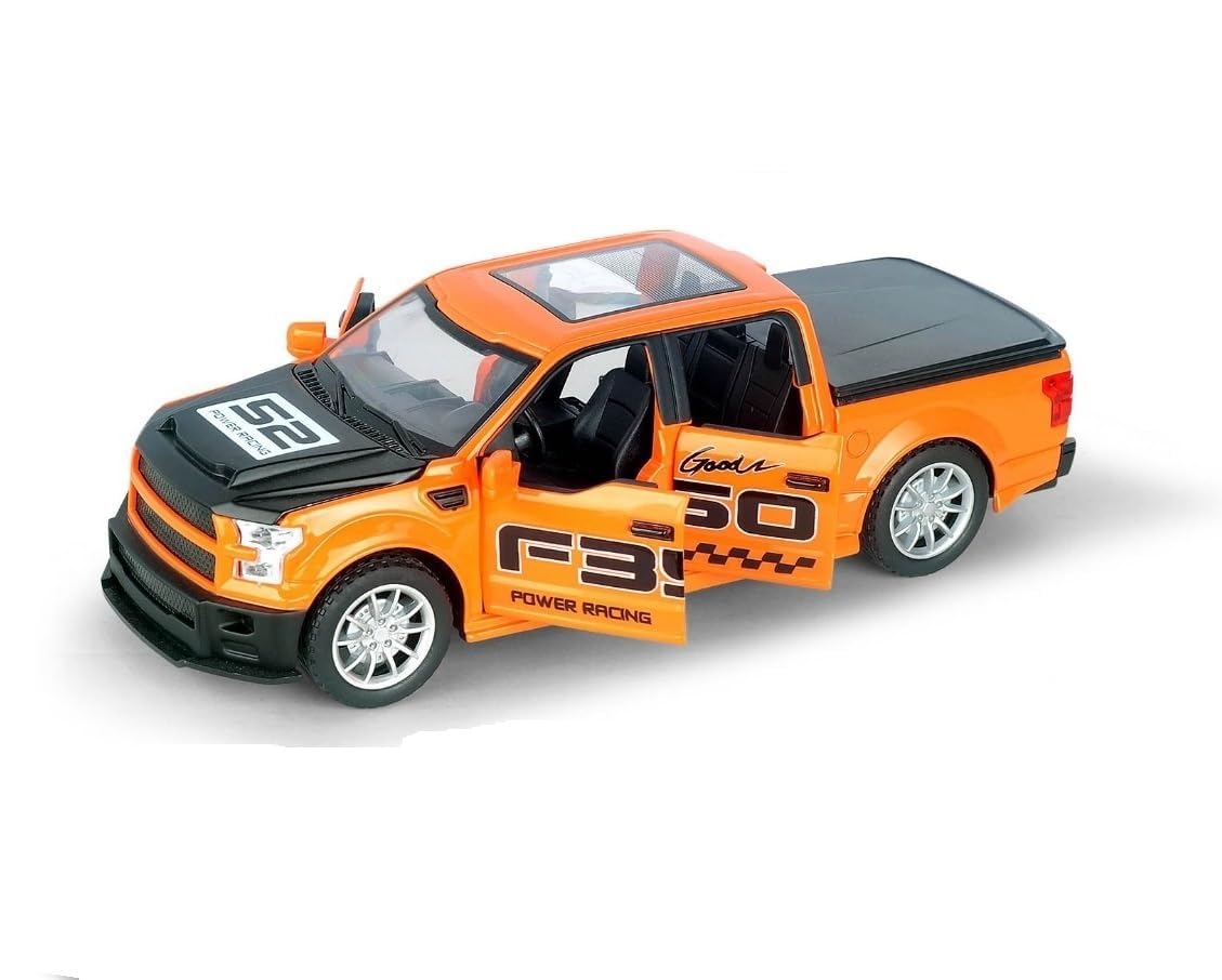 Bluebell Toy Trucks F150 Raptor Pickup Truck Toys for Boys Diecast Metal Model Truck with Light and Sound Pull Back Car Toys for 3+ Year Old Kids (1:24 Raptor Car - Orange) (B0DCVT7K78) Amazon Price History, Amazon Price Tracker