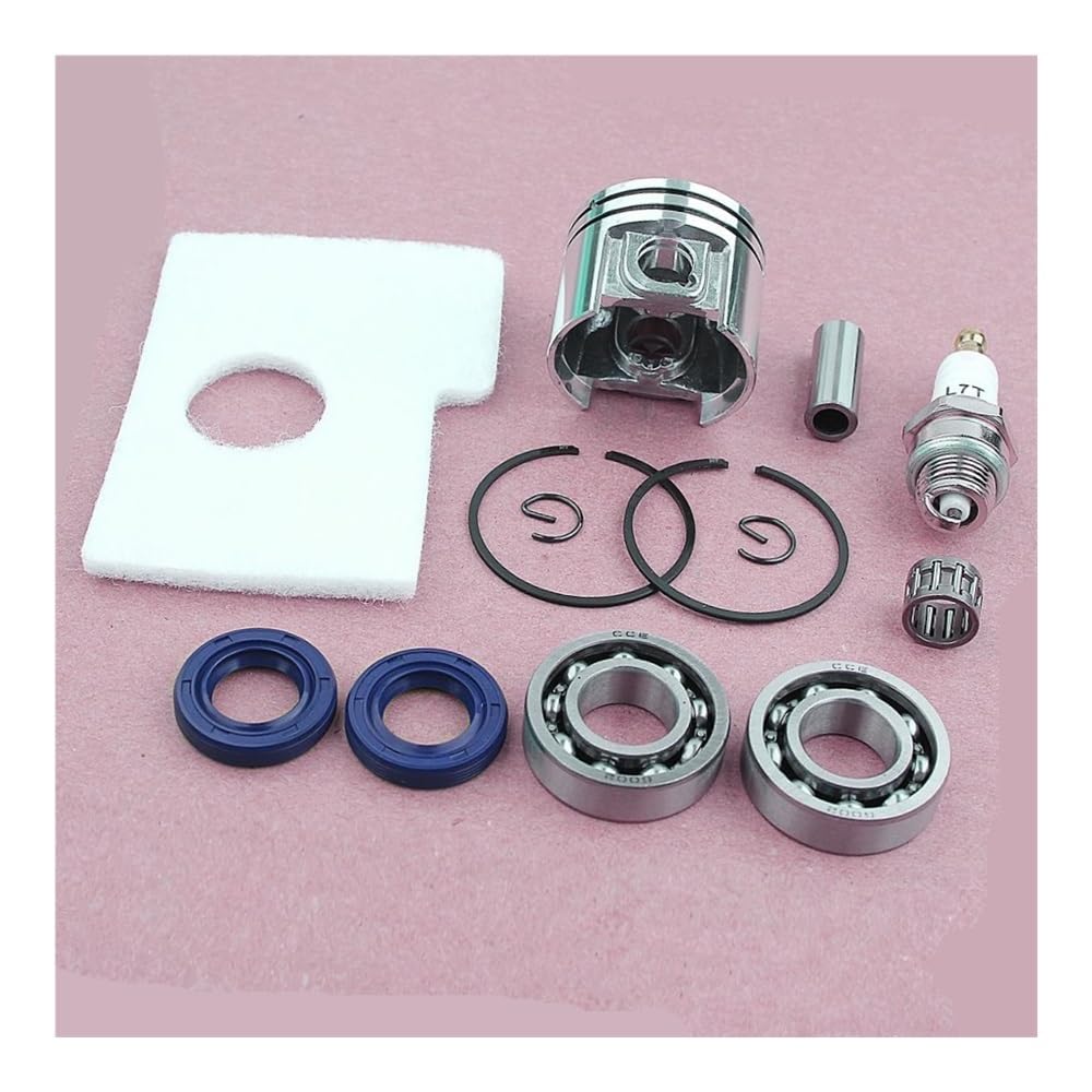Kit de pistón, cigüeñal, retén de Aceite, cojinete y Filtro de Aire Compatible con motosierras MS180 y MS018. Pieza de Repuesto de 38 mm.