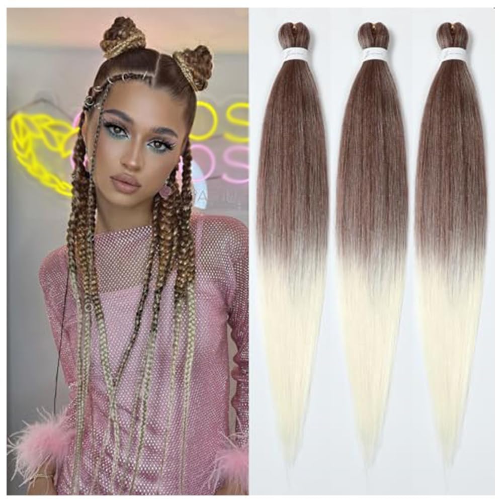 YDDM Capelli Per Treccine Africane Rosa Extension Treccine Texture Yaki Easy Install per Principianti 20 Pollici 3 Pezzi Capelli Leggeri e Naturali per Box Braids, Twist e Crochet — view 83