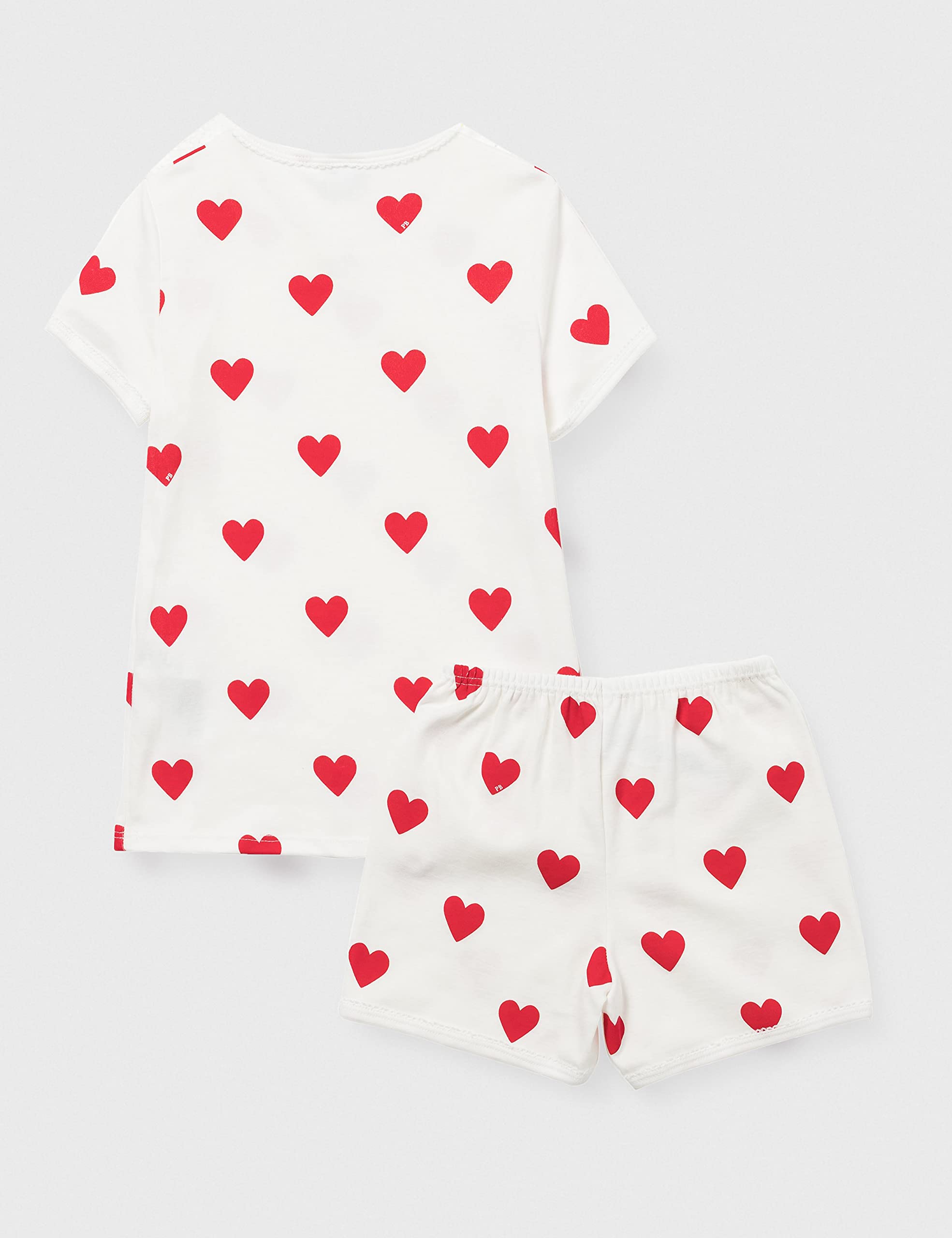 Petit Bateau Piżama dziewczęca, biały, 6 Lata