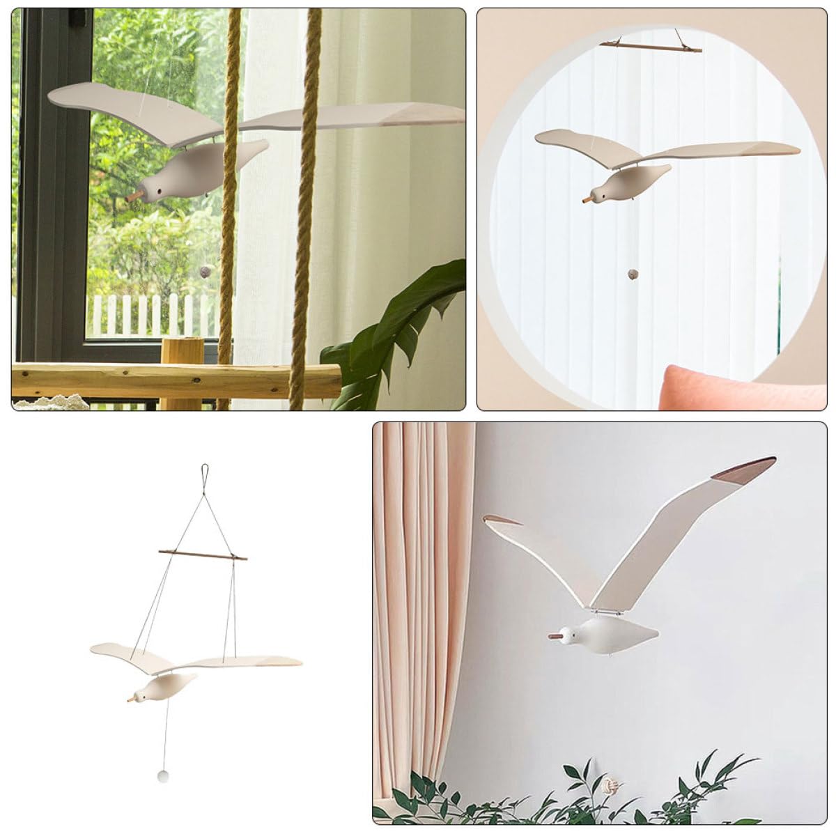 FOMIYES Hängedekoration mit Vogelfigur Weiße Bett Hängedekoration Feine Verarbeitung und Sicheres Material für Flur und Hochzeit Deko