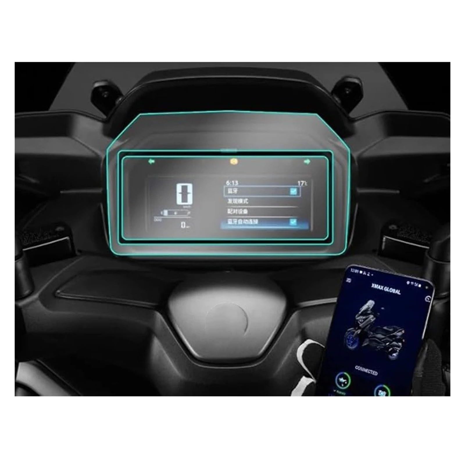 Bord Protection Filmcontre pour XMAX300 pour Xmax 300 pour Xmax300 2025 Accessoires Moto Film Protection Contre Les Rayures pour Tableau Bord D'écran(1 PSC)