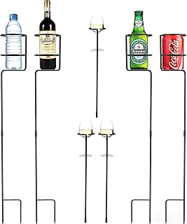Urban Deco Heavy Duty Drink Holder Set of 7, Outdoor Yard Drink Holder Stakes, 4 Packs Plus Extra 3