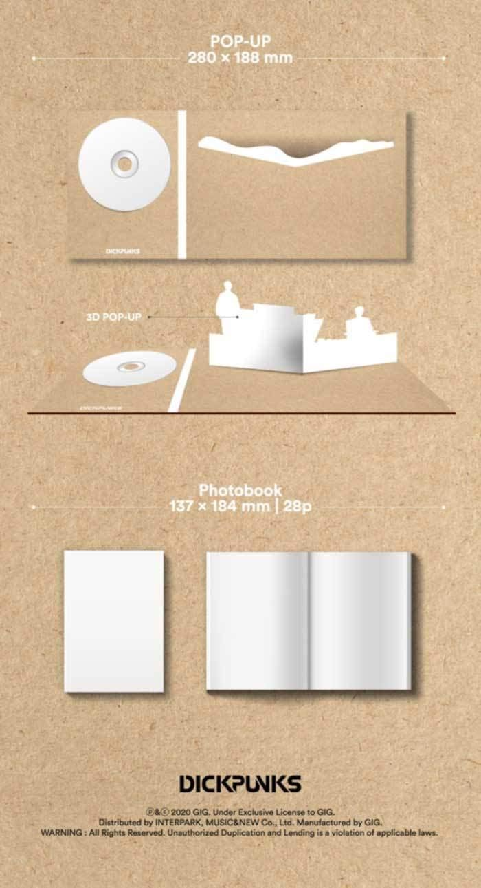 Dickpunks Ordinary Days Mini Album CD+28p PhotoBook+Pop-Up+Message PhotoCard SET+Tracking Kpop Sealed