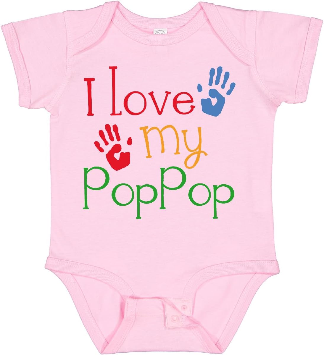 inktastic PopPop Grandkids Handprints Baby Bodysuit
