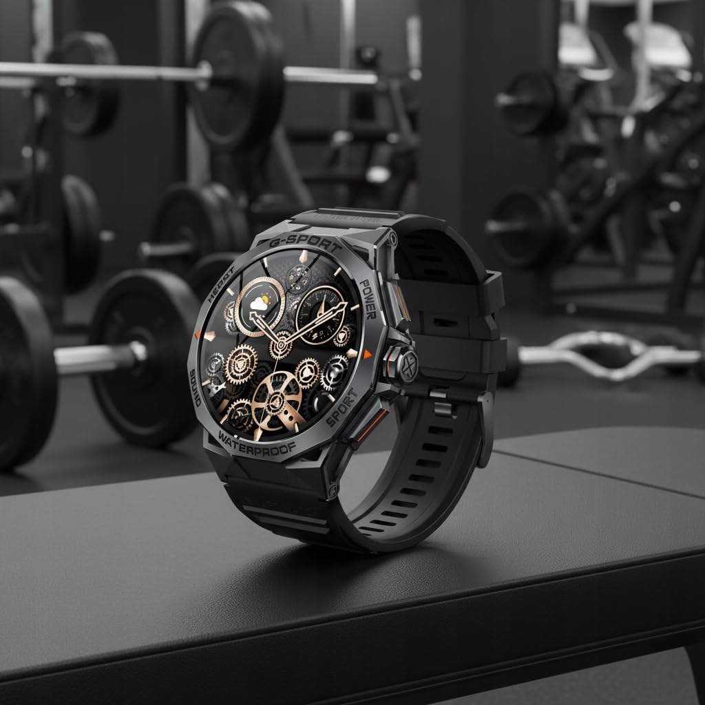 SMARTWATCH ZEGAREK MĘSKI MENU PL ROZMOWY WODOODPORNY PULS CIŚNIENIE SPORT