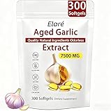ELARE Aged Garlic Extract Capsules 7500 Odorless - 300 Count, Garlic Supplement, 2-Year Matured - for Heart & Immune Support, Non-GMO, Gluten-Free