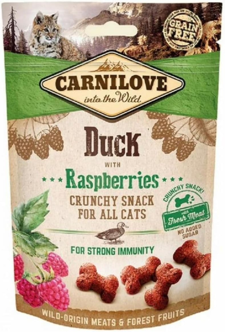 Carnilove Duck with Raspberries Crunchy Snack for Cats 50g