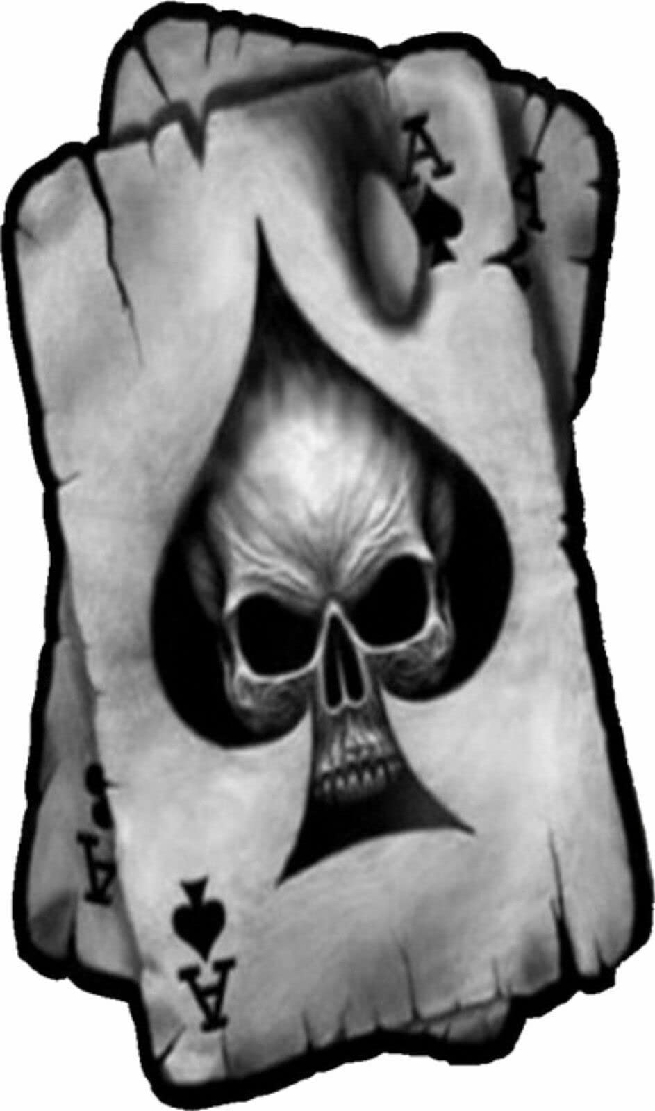 Kramer Skull Ace of Spades Sticker for Car Vinyl Decal Water Bottle Laptop Decal Phone (6")