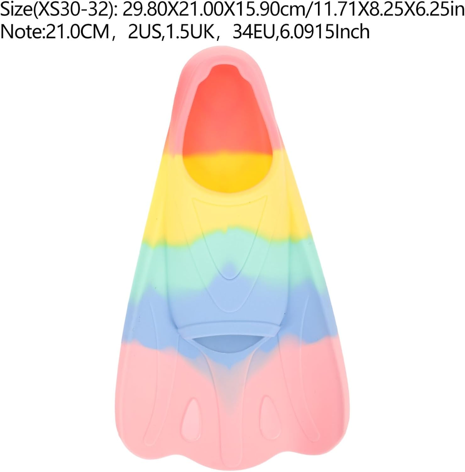 Swimming Fins Silicone Flippers Lightweight Short Blades for Lap Swimming Snorkeling Training Ages Xs 30-32