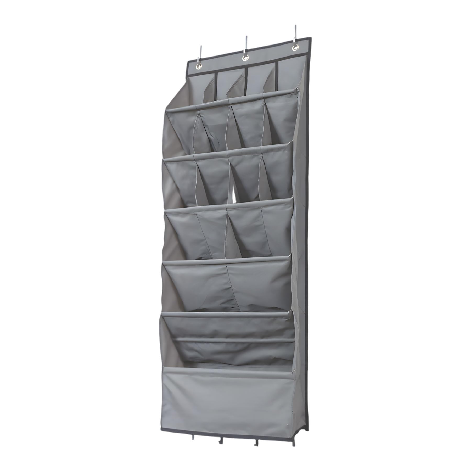 DSLKGWE Large Capacity Over the Door Hanging Shelf Featuring 16 Pockets for Effective Home Organization Breathable Shoe Planner